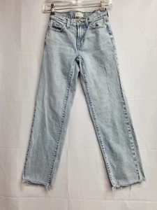 Pacsun Youth Blue Stretch 90s Straight Medium Wash High Rise Jeans Size 22 - Picture 1 of 11