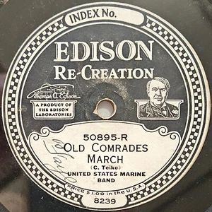 78 RPM 10": Edison 50895 United States Marine Band Old Comrades March / Cavalry - Picture 1 of 14