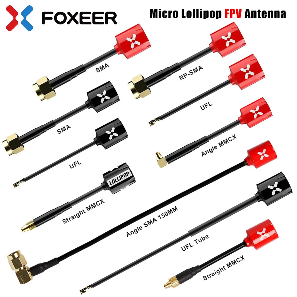FOXEER FPV Antenna Micro Lollipop Gain 5.8G 2.5dBi Omni LHCP/RHCP for RC Drone - image 1 of 4
