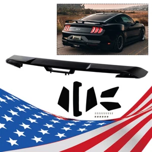 For 2015-2022 Ford Mustang S550 GT Style Rear Trunk Spoiler Wing Glossy Black - Picture 1 of 12
