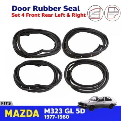 Door Rubber Seal Weatherstrip Set 4 Fits Mazda 323 GLC GL RWD 5D WAG 1977-80 D07 - image 1 of 2