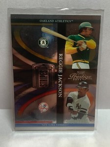 2005 Playoff Prestige Changing Stripes Foil #25 Reggie Jackson A's-Yanks #d/100