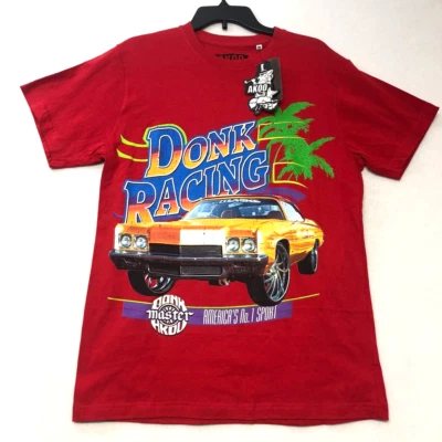 Camiseta AKOO Manga Corta CREW TEE Roja Donk Master Racing Lowrider Talla M Nueva con Etiquetas Foto 1 de 4