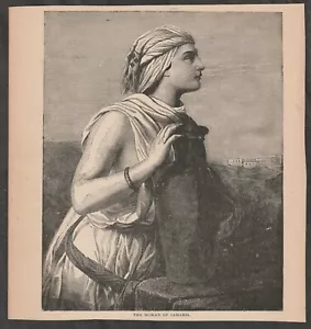 VINTAGE RELIGIOUS ILLUSTRATION THE WOMAN OF SAMARIA & GROUP OF MODERN SAMARITANS - Picture 1 of 2