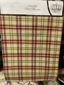 Tappetini da tavolo reversibili a quadretti rossi VIRAH BELLA ""Randolph"" set di 4 pezzi - Foto 1 di 3