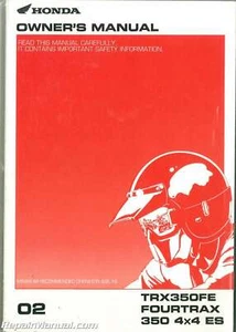 2002 Honda TRX350FE FourTrax 350 A/CE ATV Owners Manual : 31HN5820 - Picture 1 of 1