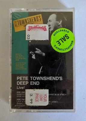 PETE TOWNSHEND'S DEEP END LIVE! Cassette, 1986, Eel Pie/ATCO 90553-4 New Sealed - Image 1 of 4