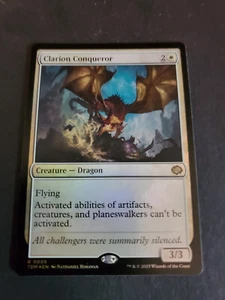 MTG Magic the Gathering Clarion Conqueror (5/485) Tarkir Dragonstorm NM FOIL - Picture 1 of 2