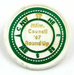 Pañuelo de colección 1967 Roundup Slide Milwaukee County Council WI - Imagen 1 de 2