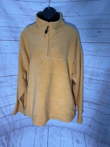 St. John’s Bay Plush Fleece Men’s Pullover 1/3 Zipper Yellow Size XL - Picture 1 of 5