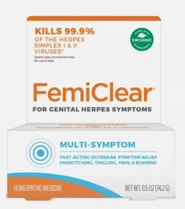 FemiClear for Genital Herpes Symptoms + Multi-Symptom Relief EXP 03/26 - Picture 1 of 2