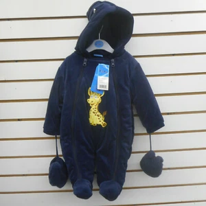Infant Boys $75 Sweet & Soft Dark Navy Giraffe Long Sleeve Pram Size 6/9 Month - Picture 1 of 3