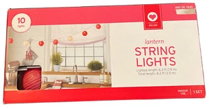 10 LANTERN STRING LIGHTS LOVE DECORATIONS TARGET 2013 RARE Indoor Use NIB NEW - Picture 1 of 3