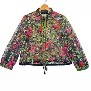 Emporio Armani Floral Transparent Tulle Allover Floral Designs Jacket - Bild 1 von 8