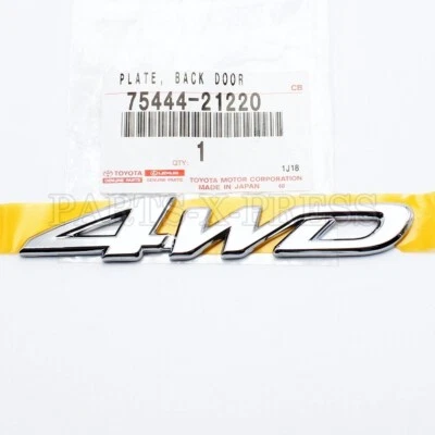 GENUINO TOYOTA RAV4 HIGHLANDER 4RUNNER EMBLEMA TRASERO INSIGNIA LOGOTIPO "4X4" 75444-21220 Foto 1 de 4