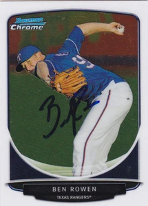 BEN ROWEN TEXAS RANGERS SIGNED BOWMAN CARD MILWAUKEE BREWERS LOS ANGELES ANGELS - Picture 1 of 1