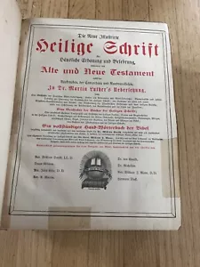 Antique 1873 German Bible Die Bibel Martin Luthers Illustrated Bound - Picture 1 of 12