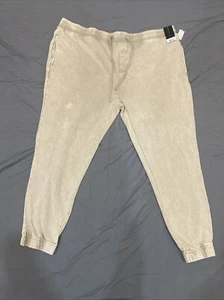 No Boundaries Men’s Drawstring Tie Tan Fleece Joggers Sweatpants: 2XL 44-46 NWT - Picture 1 of 8