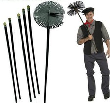 KIT PULIZIA CAMINI MT8,40 D.250 6 aste SCOVOLO SPAZZA CAMINO CANNE FUMARIE FLESS