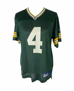 Green Bay Packers Boy’s XL Jersey Reebok NFL Green Mesh Brett Favre #4 - Picture 1 of 9