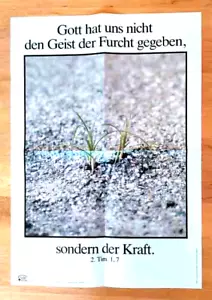 Poster "Gott hat uns nicht den Geist der Furcht gegeben" Plakat Bibel 42 x 59 cm - Bild 1 von 1