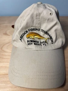 VTG 2004 Key West Fishing Tourney Hat Cap Beige Cotton - Picture 1 of 6