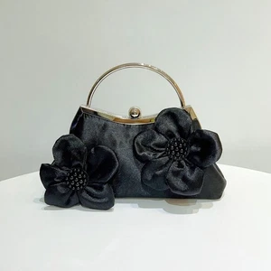 3D Flower Appliques Handbag Bride Evening Bags Bride Party - Picture 1 of 11