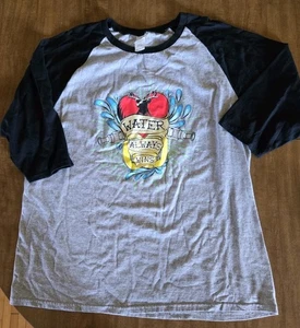 Water Always Wins Shirt XL grau schwarz T-Shirt Logo kostenloser Versand - Bild 1 von 7
