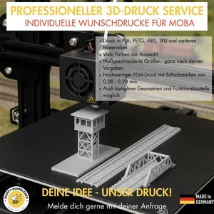 Modellbahn 3D Druck Service – Einzelteile & Zubehör in allen Spurgrößen - Bild 1 von 1