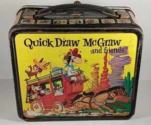 1961 Lunchbox Quick Draw McGraw / Huckleberry Hound / Yogi Bear - Picture 1 of 10