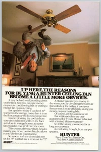 Hunter Deckenventilator 1982 Vintage Print Werbung hier oben die Gründe für den Kauf - Bild 1 von 2