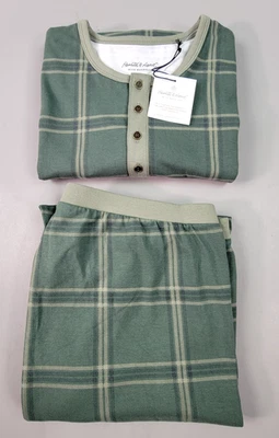 Hearth & Hand Magnolia Mens Pajamas Size Large Green Plaid Comfort Quality NWT Foto 1 de 4