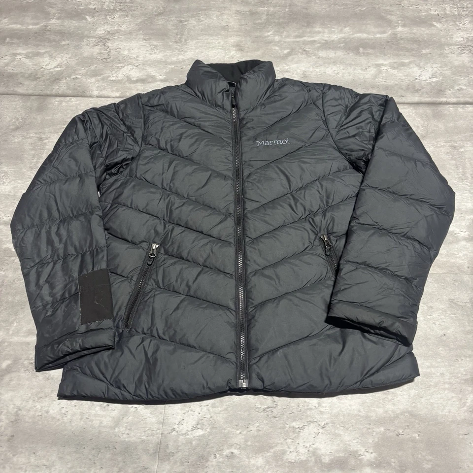 Chaqueta acolchada Marmot para mujer gris medio 600 plumón relleno invierno cremallera completa* Foto 1 de 4