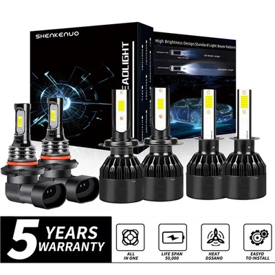 For Kia Optima Sedan 2006-2007 LED Headlight High Low Beam Fog Light Bulbs Combo - Image 1 of 4