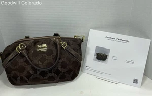 COACH 15935 Madison Sophia OP Art Dot Brown Satchel Shoulder Bag Purse COA - Picture 1 of 12