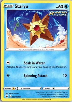 Staryu Common SWSH08: Fusion Strike 052/264 NM - Image 1 of 2