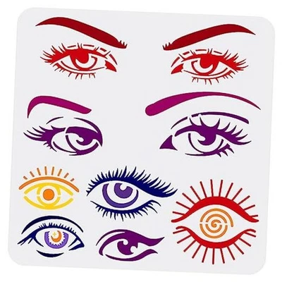  Plantillas de ojos para pintar 11,8 x 11,8 pulgadas hermosos ojos y cejas Foto 1 de 4