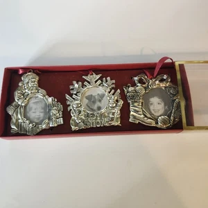 Gorham Vintage Sterling Plated Cornice Ornamenti Set di 3 Nuovi con scatola - Foto 1 di 7