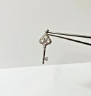 Vintage Elegant Diamond Key Pendant .16 Carats TCW 10k White Gold