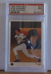 1989 Upper Deck #675 - RYNE SANDBERG - CUBS CHECKLIST - PSA 9 Mint - Chicago - Picture 1 of 1