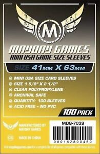 100 Bustine MayDay Games Mini American 41x63 Usa Giochi da Tavolo