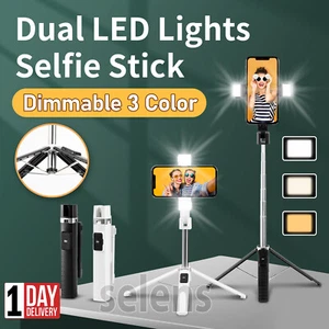 Selfie Stick Bluetooth Remote Tripod Mobile Phone Holder Stand Universal 360° - Picture 1 of 22