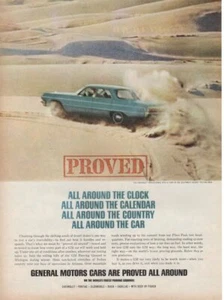 Vintage Print advertisement ad Car CHEVROLET CHEVY IMPALA roars desert testing - Picture 1 of 1