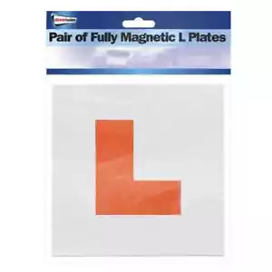 2 x Placas L Totalmente Magnéticas Seguro Rápido Fácil de Arreglar Letrero de Aprendiz - Aprobado - Imagen 1 de 4