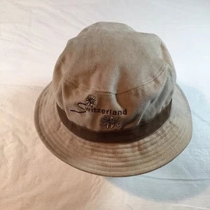 Size Medium Switzerland Flower and Cow Wrap Around Brim Hat - Picture 1 of 6