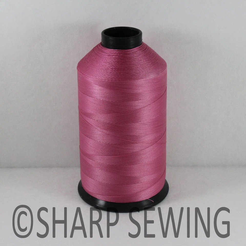 DARK PINK 8OZ N52 2800 YARDS CONE #69 BONDED NYLON THREAD SEW LEATHER CANVAS - Image 1 of 1