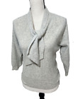 Essentials Lambswool Rabbit Sweater S Womens Tie Long Sleeve Beige Pullover wool