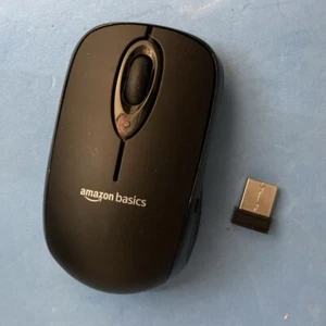 Amazon Basics Wireless Computer Mouse with USB Nano Receiver Black - Picture 1 of 10