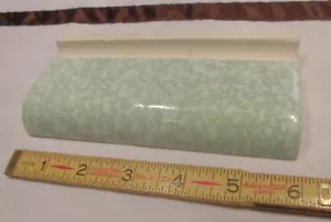 1 Stck. *geformte Frühlingsgrün* Vintage glänzende Keramik Radius Bullnose Fliese; Neu aus altem Lagerbestand - Bild 1 von 12