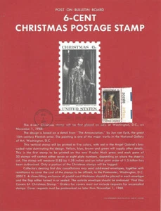 #1363 6c Christmas Madonna Stamp Poster- Unofficial Souvenir Page Flat P# Single - Picture 1 of 1